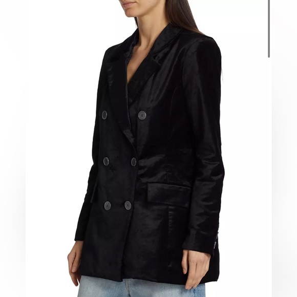 Free People Cosmo double breasted velvet jacket. Sz S/M - Picture 3 of 7